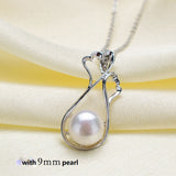 Bottle shaped Pendant Accessory Pearl Holder with chain (Doesn't include pearl)