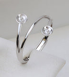 S925 Sterling silver Adjustable two pieces Ring holder