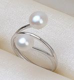 S925 Sterling silver Adjustable two pieces Ring holder