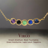 Gold Zodiac Sign Style Crystal Necklace and Earrings,complimentary 60 crystals and other accessories