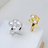 S925 Sterling silver Adjustable two pieces Ring holder