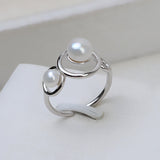 S925 Sterling silver Adjustable two pieces Ring holder