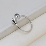 S925 Sterling silver Adjustable two pieces Ring holder