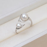 S925 Sterling silver Adjustable two pieces Ring holder