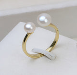 S925 Sterling silver Adjustable two pieces Ring holder