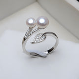 S925 Sterling silver Adjustable two pieces Ring holder