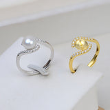 S925 Sterling silver Adjustable eyes Ring holder