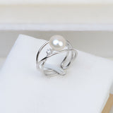 S925 Sterling silver Adjustable circles Ring holder