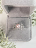 S925 sterling silver ring vintage palace open finger ring female 4-6mm adjustable ring holder