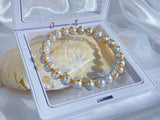 Handmade Grey Freshwater pearls Bangle