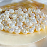 Rice shaped Loose pearl 8-9mm AAA 50 pics(White)(drilled or no drilled)