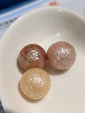 Colorful Fresh water Dragon Scale Pearls(Purple/Yellow/Brown) Perfect Round,flawless