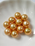 Enhanced Golden Edison Pearl AAA grade almost Round pearl(Not Clam)