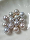 Natural White Edison pearl  AAA grade almost Round pearl(Not Clam)