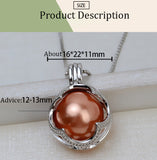 S925 sterling silver globe planet pendant female necklace 12-13mm cage DIY pearl pendant empty holder