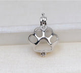 S925 sterling silver cat's paw pendant female necklace 8-10mm cage without hole pendant diy pearl jewelry accessories