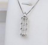 S925 sterling silver pagoda pendant female necklace pendant tide 6-6.5mm cage without holes pearl diy jewelry accessories