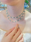 Turquoise pearl handmade necklace