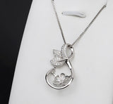 S925 sterling silver pendant female flower pendant personalized pendant 11-13mm pearl inlay empty holder