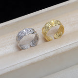 S925 Sterling Silver Wide Woven Open Ring Adjustable Finger Ring 7-10mm Pearl Ring Holder