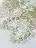 Turquoise pearl handmade necklace