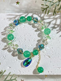 New Vacation Style Forest Crystal Strings,Handmade Women Stretchy Bracelet,Healing Crystal Bracelet,Gemstone Bracelet