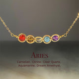 Gold Zodiac Sign Style Crystal Necklace and Earrings,complimentary 60 crystals and other accessories