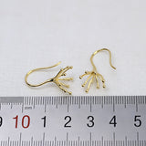 S925 sterling silver baroque claw ear hook shaped pearl ear hooks for women pearl earring holder