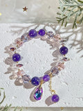 New Vacation Style Forest Crystal Strings,Handmade Women Stretchy Bracelet,Healing Crystal Bracelet,Gemstone Bracelet