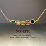 Gold Zodiac Sign Style Crystal Necklace and Earrings,complimentary 60 crystals and other accessories