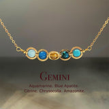 Gold Zodiac Sign Style Crystal Necklace and Earrings,complimentary 60 crystals and other accessories