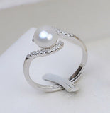 S925 Sterling silver Adjustable eyes Ring holder