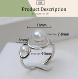 S925 Sterling silver Adjustable two pieces Ring holder