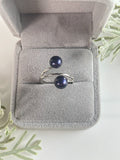 S925 Sterling silver Adjustable two pieces Ring holder