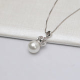 S925 Sterling Silver Crown Pendant Accessory Pearl Holder with chain (Doesn't include pearl)