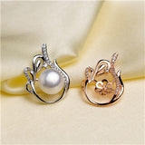 Water drop(type2) shaped Pendant Accessory Pearl Holder with chain (Doesn't include pearl)