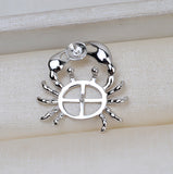 S925 Sterling silver Crab Pendant Accessory Pearl Holder with chain (Doesn't include pearl)