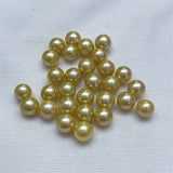 7-8mm Round shaped colored fresh water Pearls(Golden)