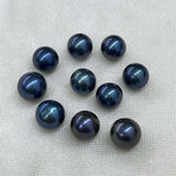 7-8mm Round shaped colored fresh water Pearls(Dark Green)